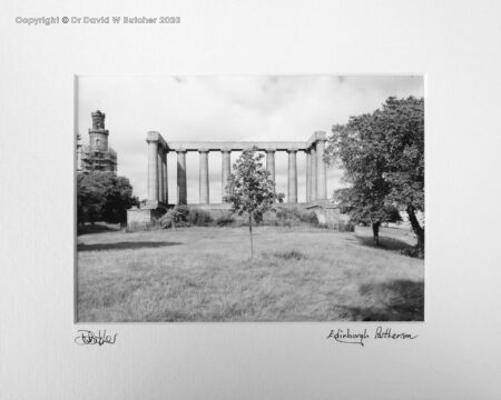 Edinburgh Parthenon and Nelson Monument (left) on Calton Hill, Scotland