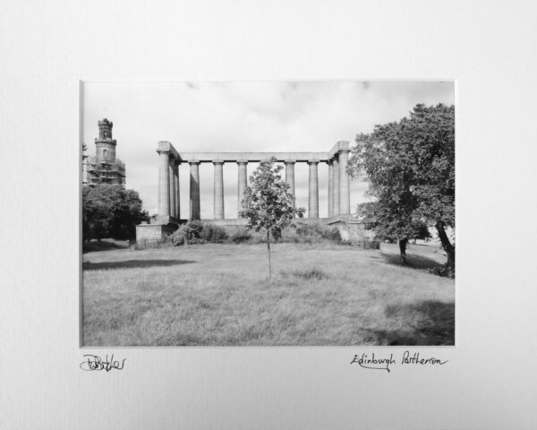 Edinburgh Parthenon and Nelson Monument (left) on Calton Hill, Scotland